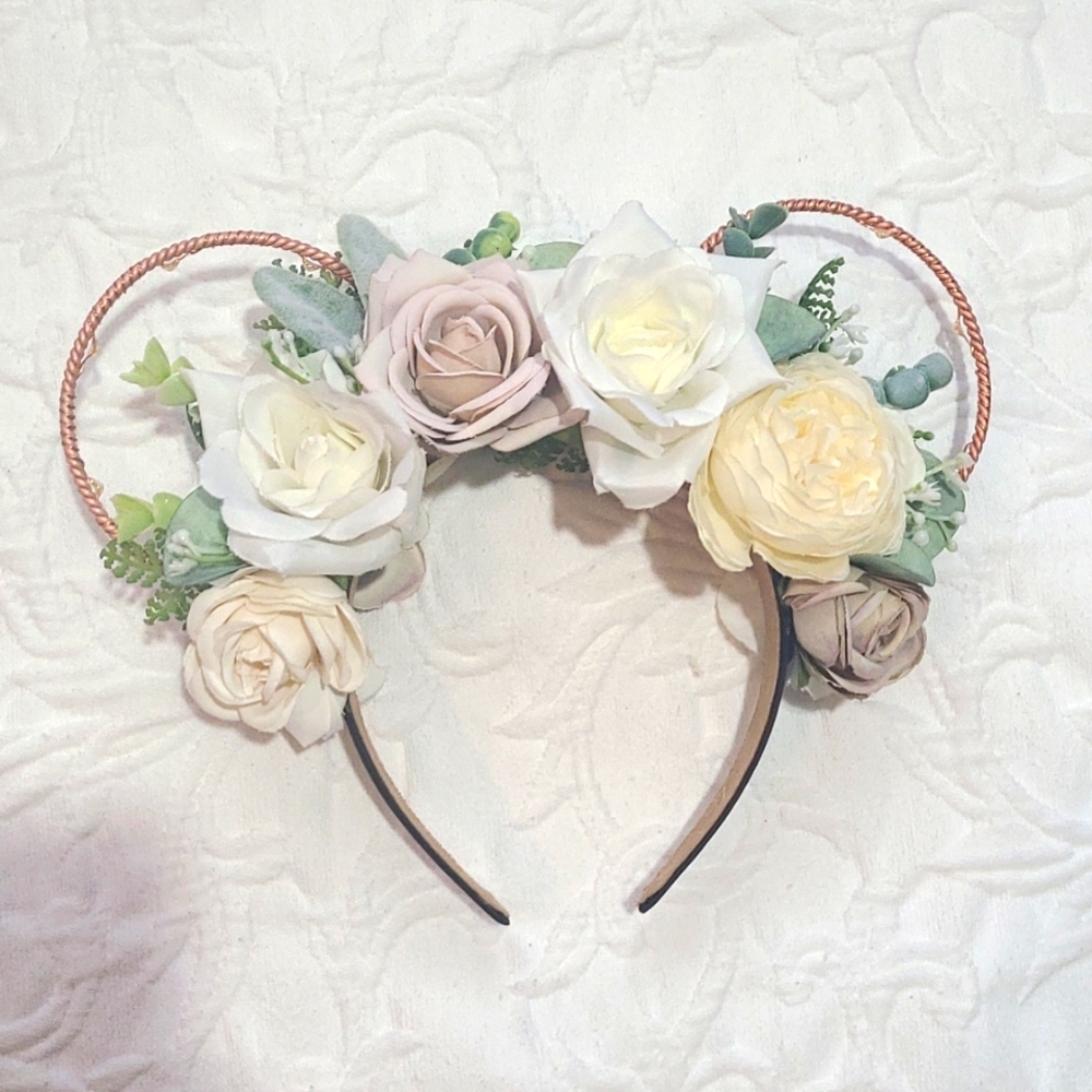 Floral Light Up Mickey Ears Crown
